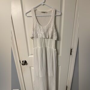 Ivory Lace Maxi dress size large